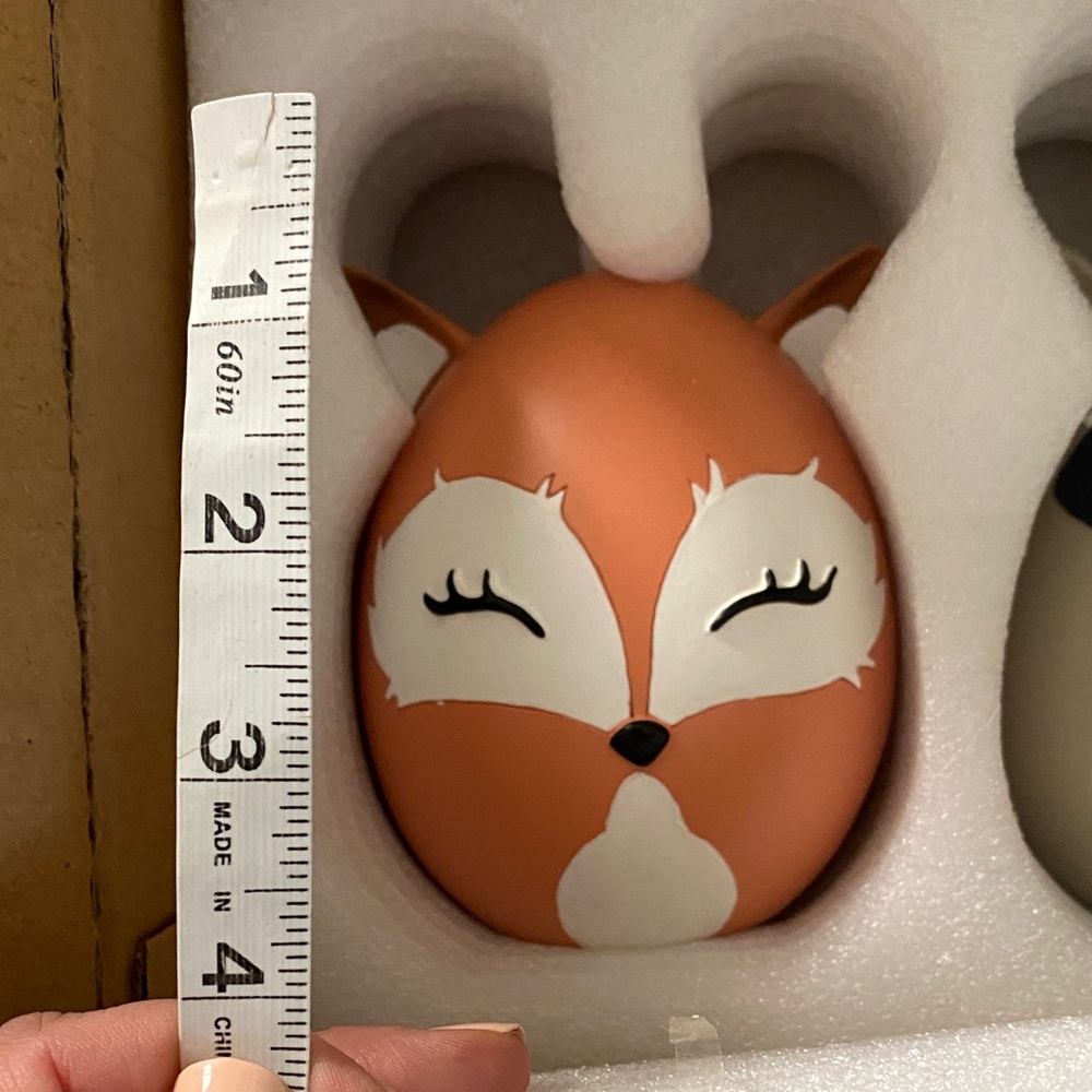 Grandin Road Woodland Animals Easter Eggs Decor Decoration Fox Owl Bear Deer - Picture 9 of 9